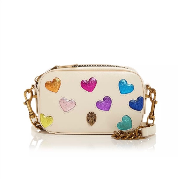 KURT GEIGER LONDON Shoreditch Small Multicolor Heart Leather Camera Bag - Picture 5 of 7